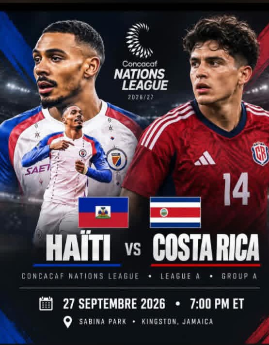 Haïti–Costa Rica: un défi majeur pour les Grenadiers dans cette Ligue des nations 2026